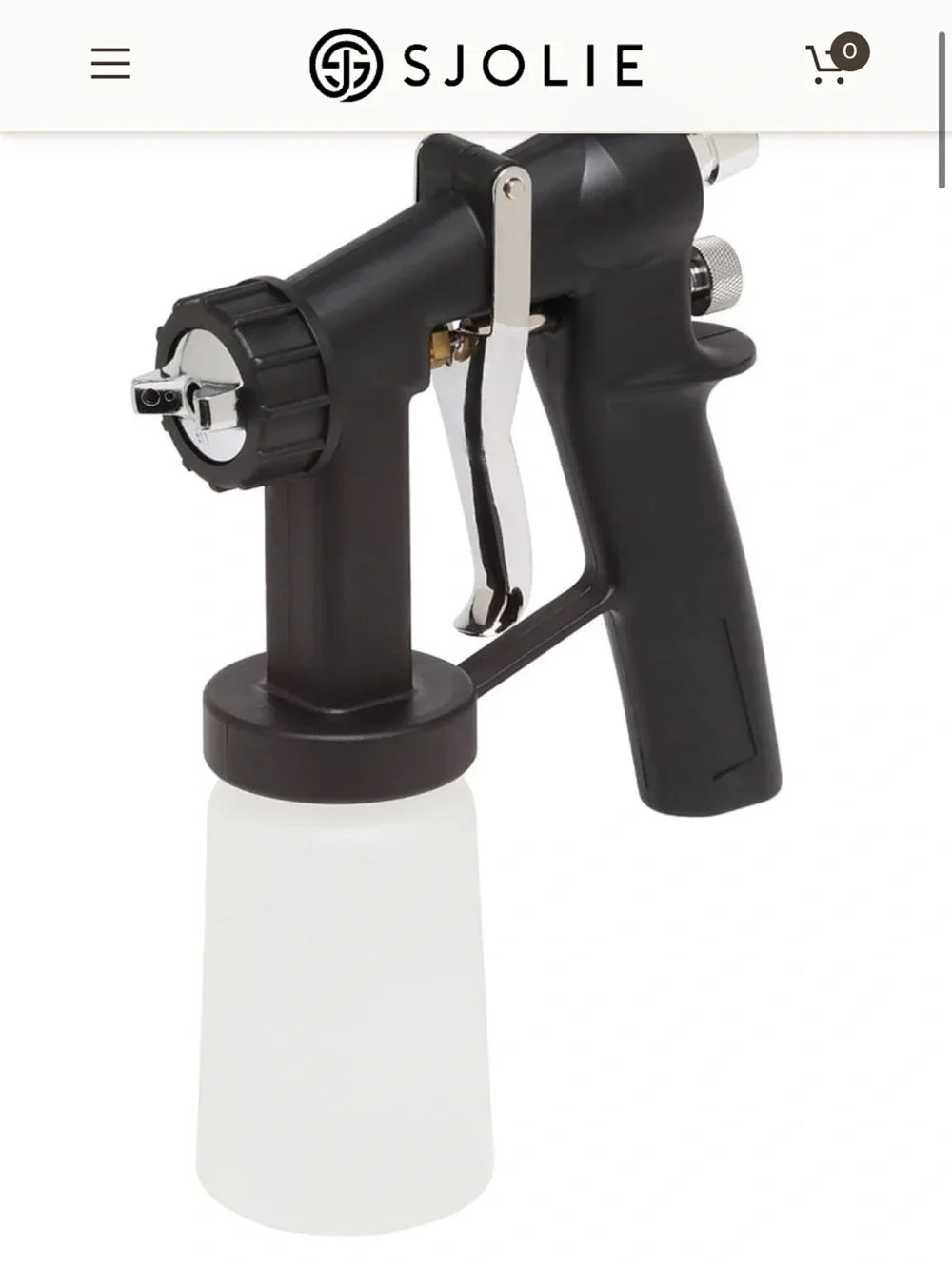 SJOLIE Black Handheld Spray Gun with White Reservoir